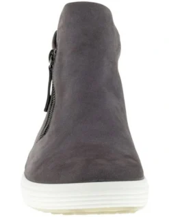 ECCO Soft 7 Zipped Ankle Boot In Dark Grey -Ecco 924475690 7 720x928
