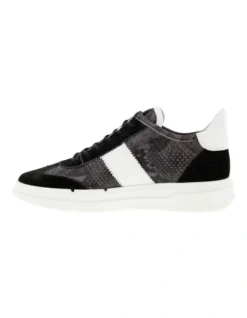 ECCO Soft X Retro Inspired Leather Sneaker In Black/White -Ecco 924492520 7 720x928