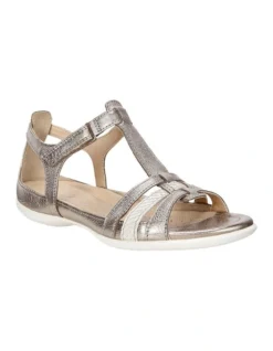 Ecco 30 ECCO Flash T-Strap Sandal In Silver