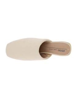 ECCO Anine Squared Womens Mule Shoe In Cream -Ecco 946045630 3 720x928