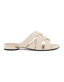 Ecco 24 ECCO Flat II Womens Sandal In Cream