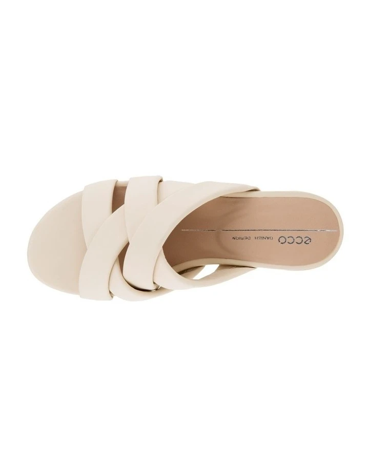 ECCO Flat II Womens Sandal In Cream 5 ECCO Flat II Womens Sandal In Cream - Image 3