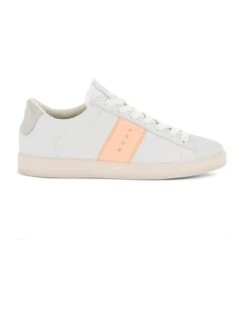 ECCO Street Lite Womens Sneaker In White/Pink