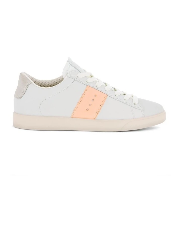 ECCO Street Lite Womens Sneaker In White/Pink 3 ECCO Street Lite Womens Sneaker In White/Pink
